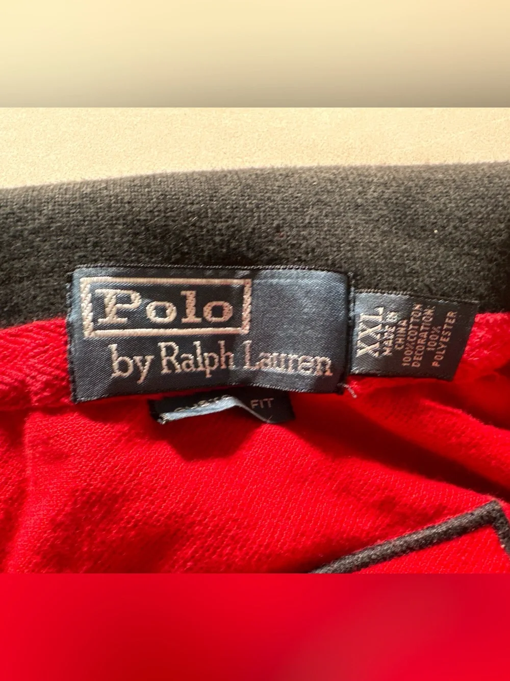Polo Ralph Lauren Red Spain Big Pony Retro Chief Keef Rare 2XL RARE #10 HTF